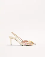 Valentino VLogo Signature Slingback Décolleté With Rhombelle Embroidery 80Mm